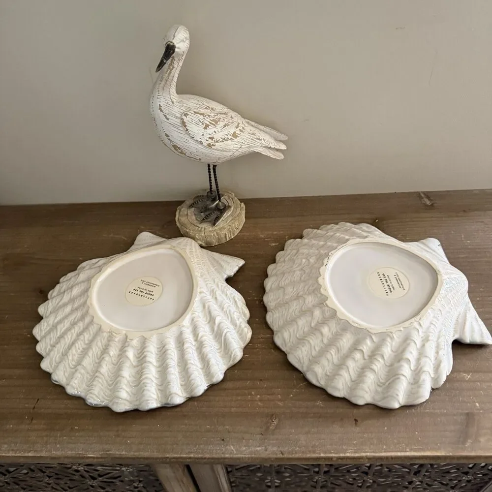 Set of 2 Pottery Barn Under The Sea Plates 9” Dish Nautical Coastal Beach Decor